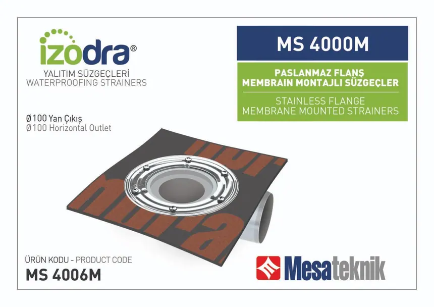 MS 4000M Membran Montajlı İzolasyon Uyumlu Süzgeçler