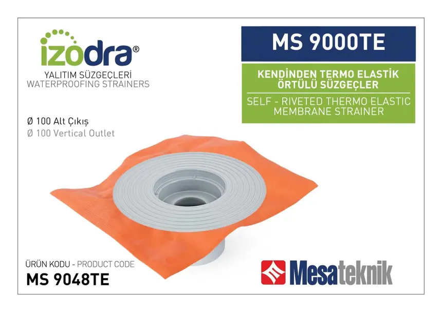 MS 9000TE Kendinden Perçinli Örtülü Süzgeçler