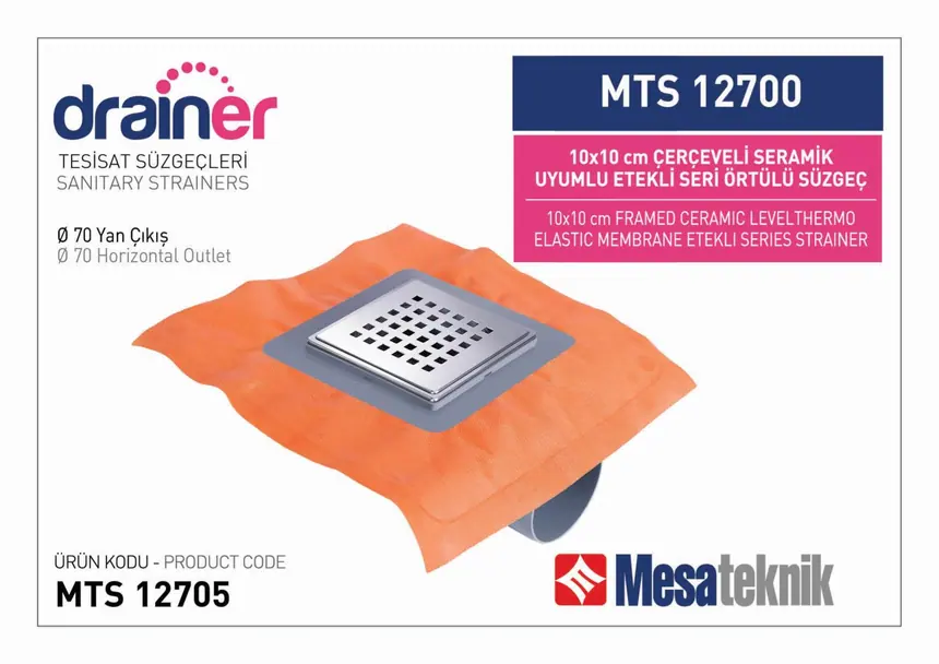 MTS 12700 Etekli Serisi Paslanmaz Çerçeveli Örtülü 10 cm