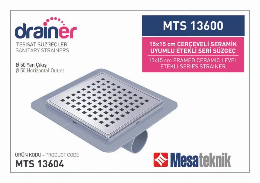 MTS 13600 Etekli Serisi Paslanmaz Çerçeveli 15 cm