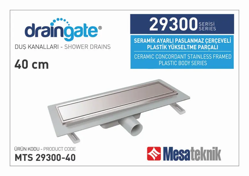 MTS 29300 Seramik Ayarlı Paslanmaz Çerçeveli Plastik Yükseltme Parçalı