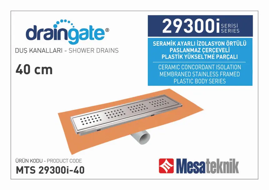 MTS 29300İ İzolasyon Örtülü Paslanmaz Çerçeveli Plastik Yükseltme Parçalı