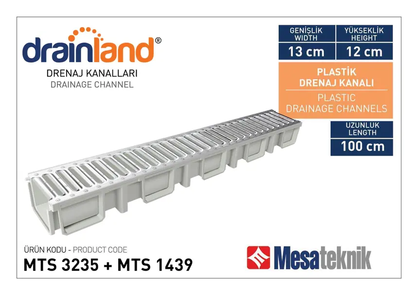 MTS 3235 Genişlik 130 mm Derinlik 120 mm Uzunluk 100 cm