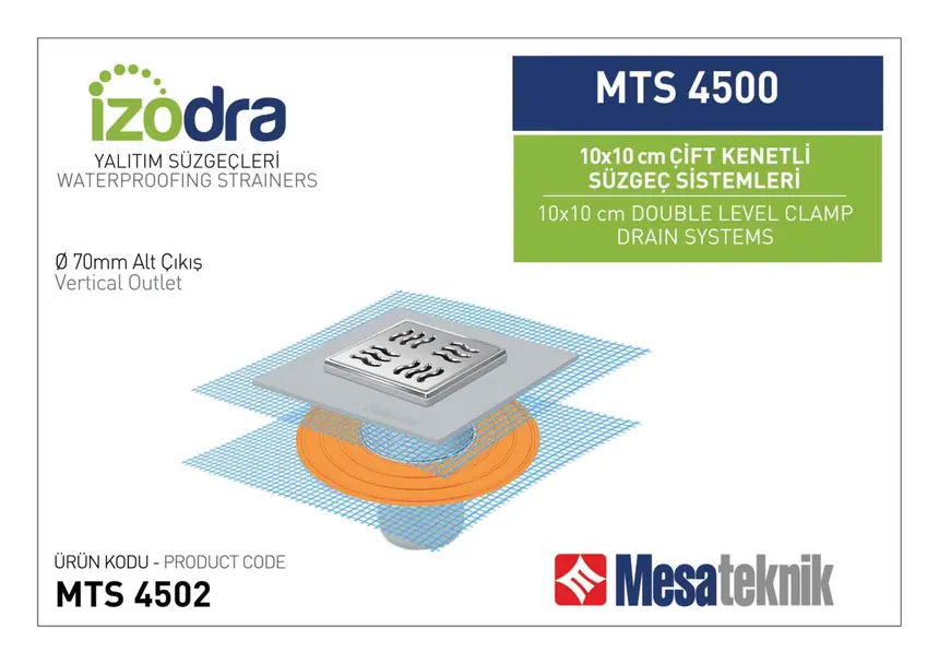 MTS 4500 Çift Kenetli Süzgeç Sistemleri 10x10 cm