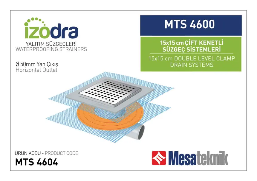 MTS 4600 Çift Kenetli Süzgeç Sistemleri 15x15 cm