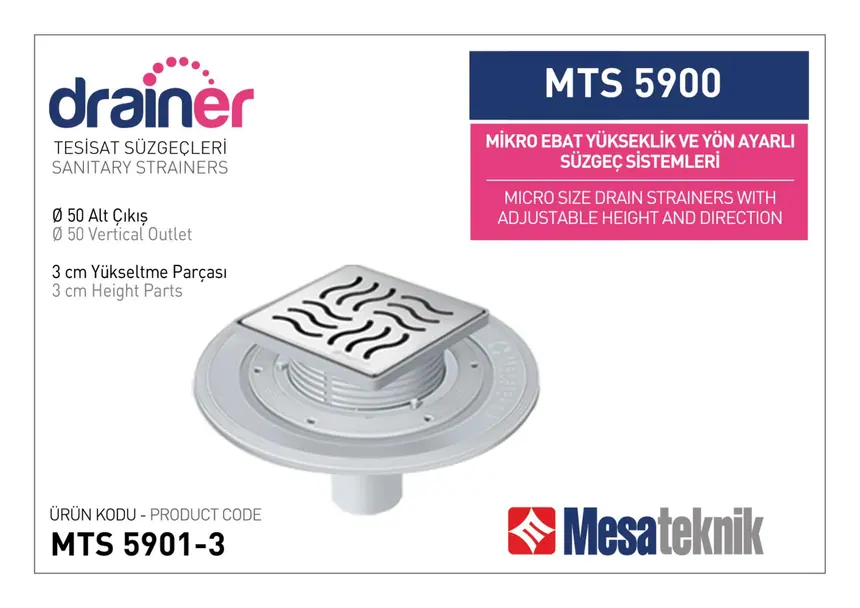 MTS 5900 Mikro Ebat Yükseklik ve Yön Ayarlı Tesisat Sistemleri