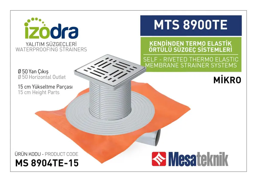 MTS 8900TE Kendinden Percinli Örtülü Suzgec Sistemleri Mikro Ebat