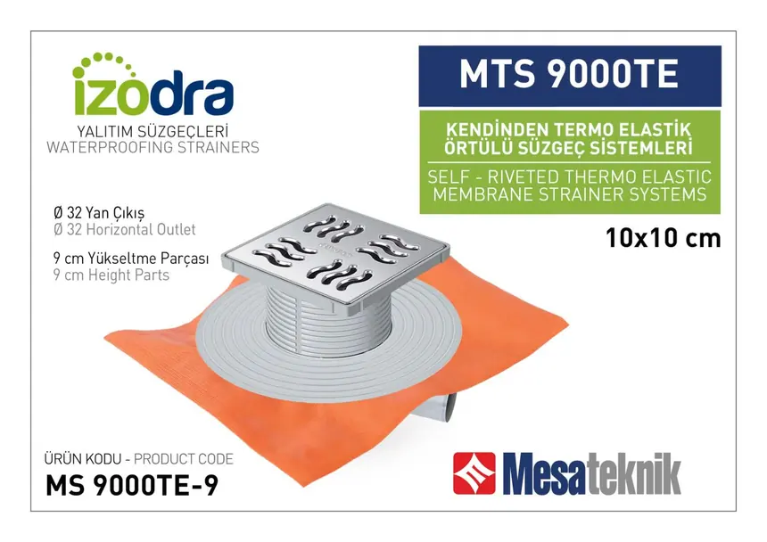 MTS 9000TE Kendinden Percinli Örtülü Suzgec Sistemleri 10 cm