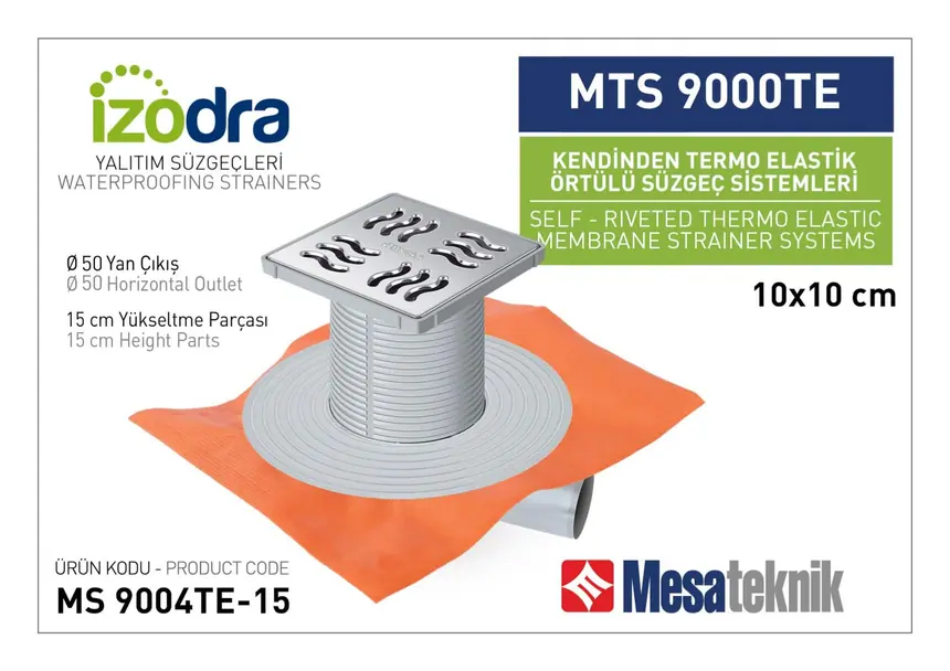 MTS 9000TE Kendinden Percinli Örtülü Suzgec Sistemleri 10 cm
