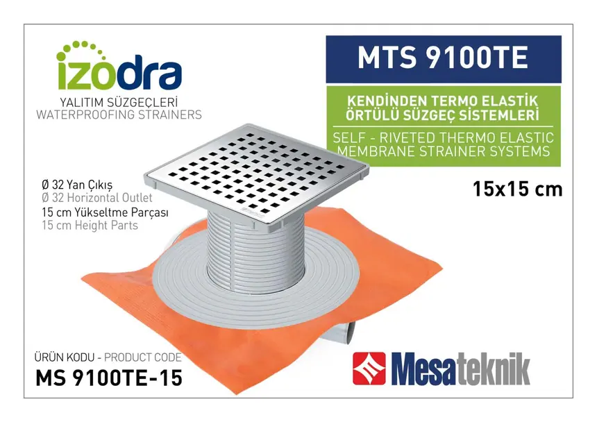 MTS 9100TE Kendinden Percinli Örtülü Suzgec Sistemleri 15 cm