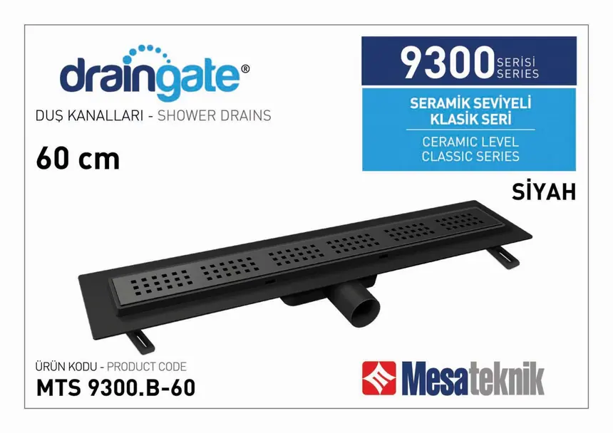 MTS 9300B Seramik Seviyeli Klasik Seri Mat Siyah