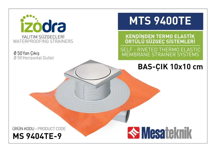 MTS 9400TE Kendinden Percinli Örtülü Suzgec Sistemleri 10 cm BasÇık
