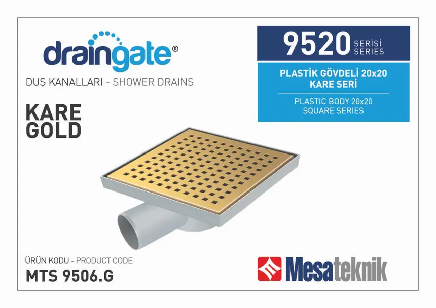 MTS 9520 Plastik Gövdeli 20 cm Kare Seri