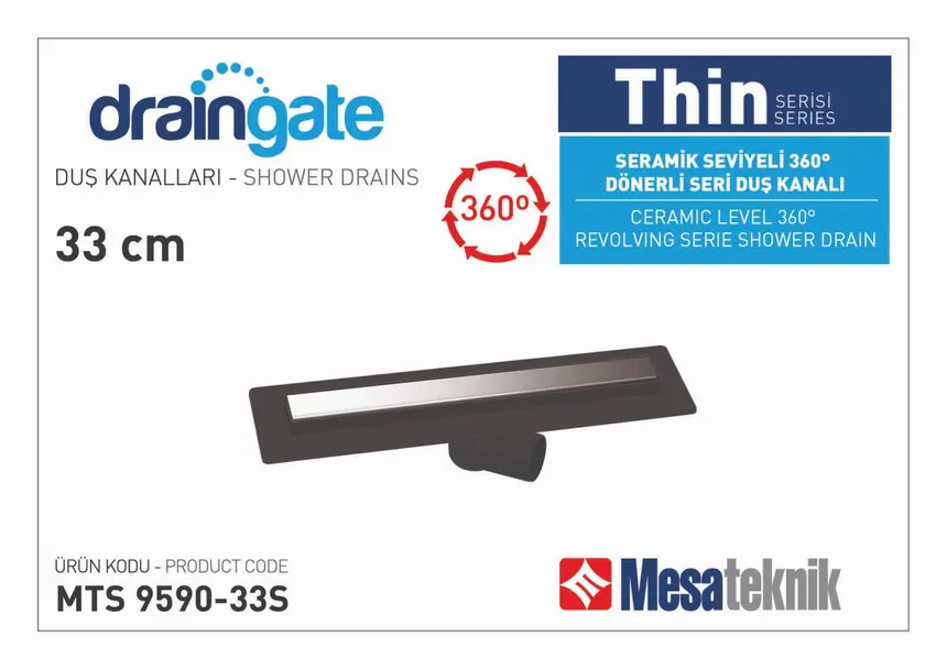 MTS 9590S Thin Serisi 360º Dönerli Siyah Gövde