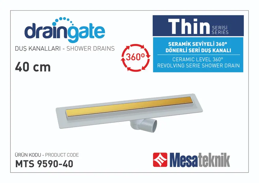 MTS 9590 Thin Serisi 360º Dönerli Gri Gövde