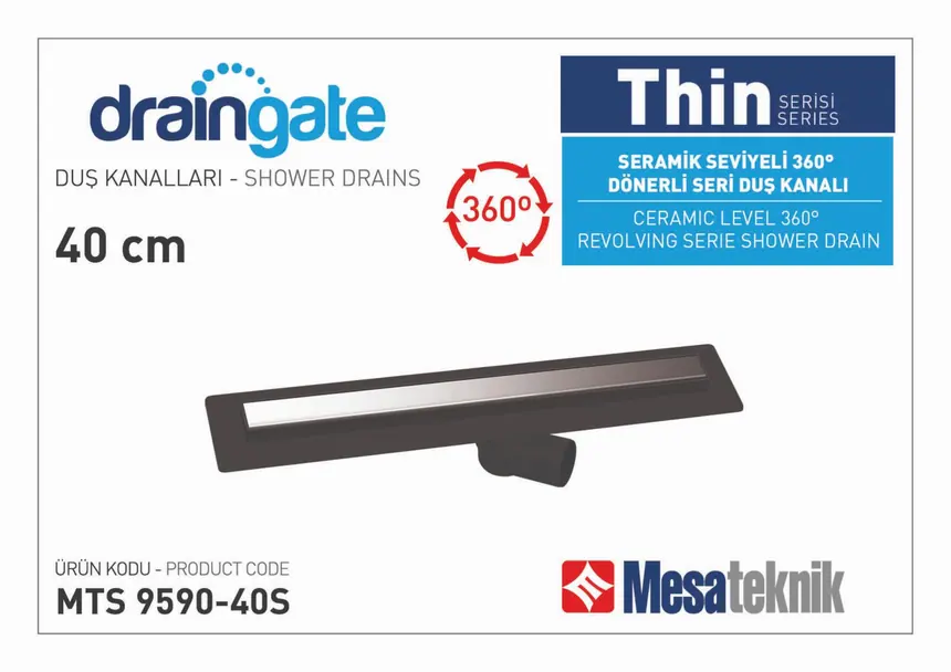 MTS 9590S Thin Serisi 360º Dönerli Siyah Gövde