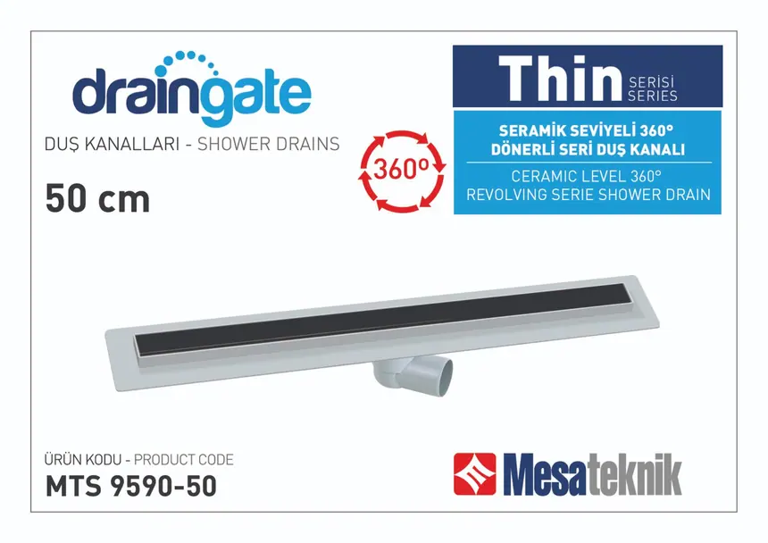 MTS 9590 Thin Serisi 360º Dönerli Gri Gövde