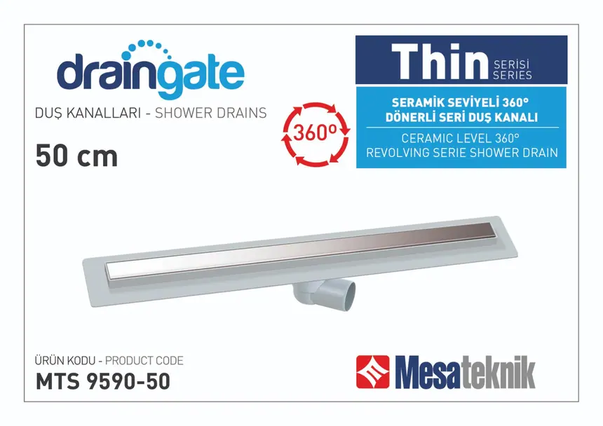 MTS 9590 Thin Serisi 360º Dönerli Gri Gövde