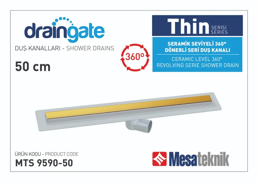 MTS 9590 Thin Serisi 360º Dönerli Gri Gövde